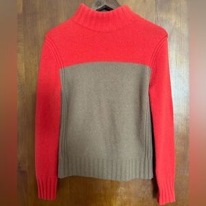 J.Crew Colorblock Mock Neck Sweater | Cozy Modern Knit | Sz XS